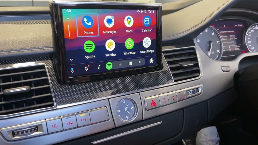Android Auto actif sur écran Audi A8