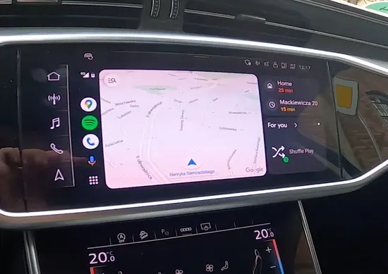 Android Auto actif sur écran Audi MH2P après activation